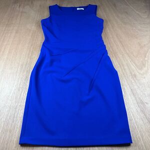 Calvin Klein Cobalt Blue Sleeveless Sheath Dress Size 4
